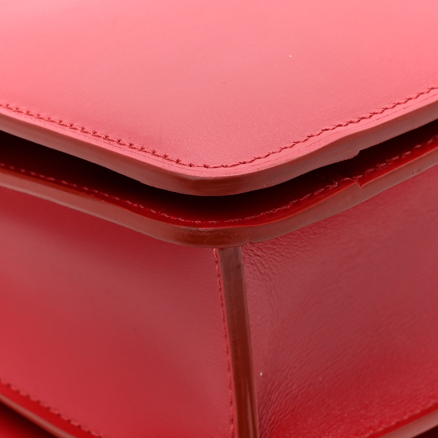 Smooth Calfskin Small Classic Box Flap Bag Red