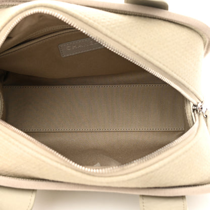 Chanel Canvas Deauville Bowling Bag Beige 5 of 14