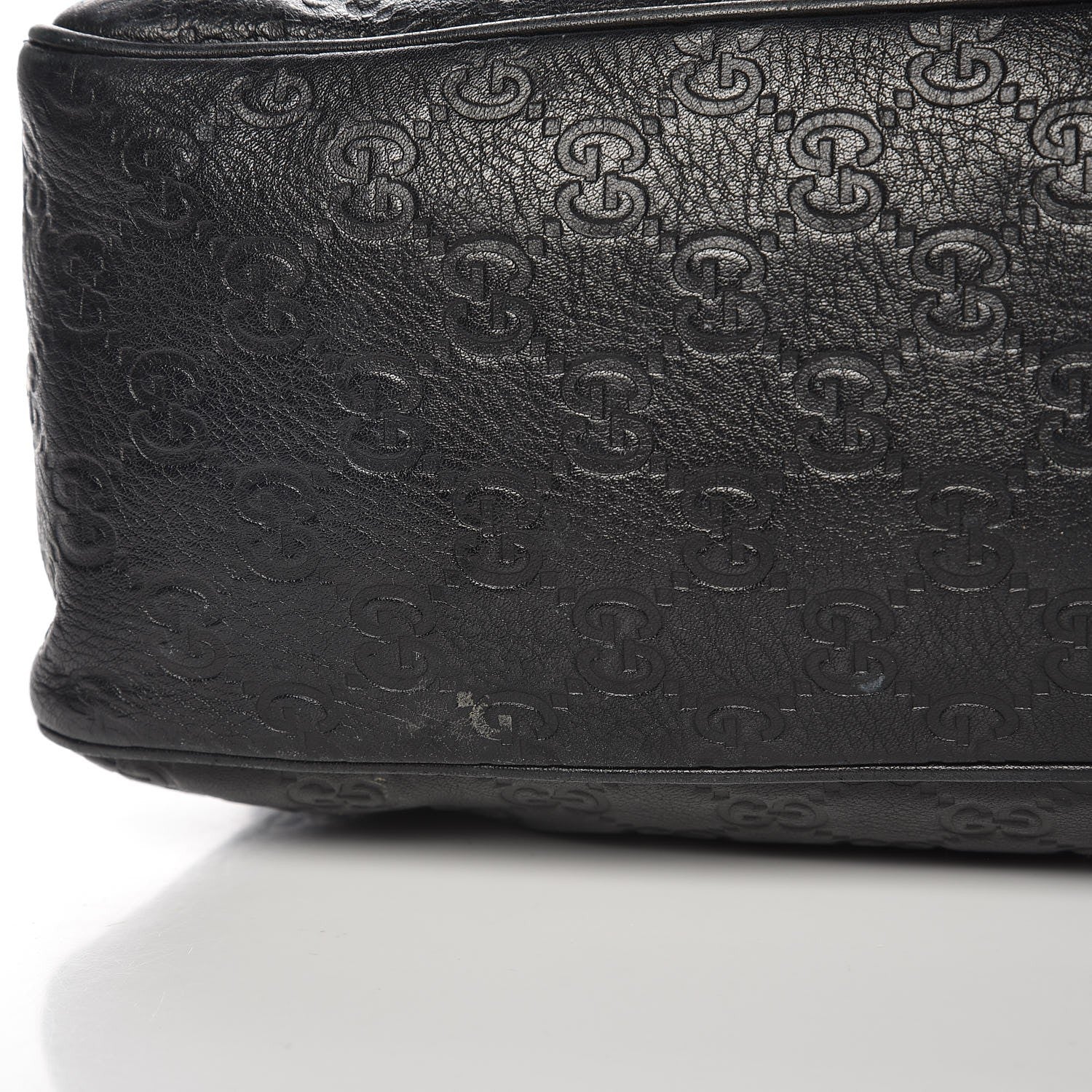 Gucci Guccissima Medium Flap Messenger Bag Black 15 of 15