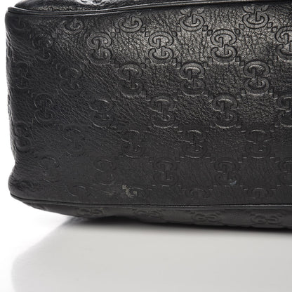Gucci Guccissima Medium Flap Messenger Bag Black 15 of 15