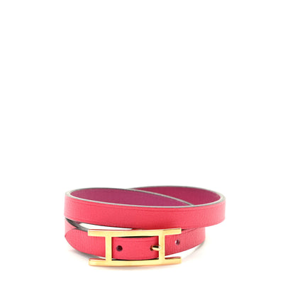Hermes Swift Behapi Double Tour Bracelet T2 Rose Extreme Rose Pourpre 1 of 3