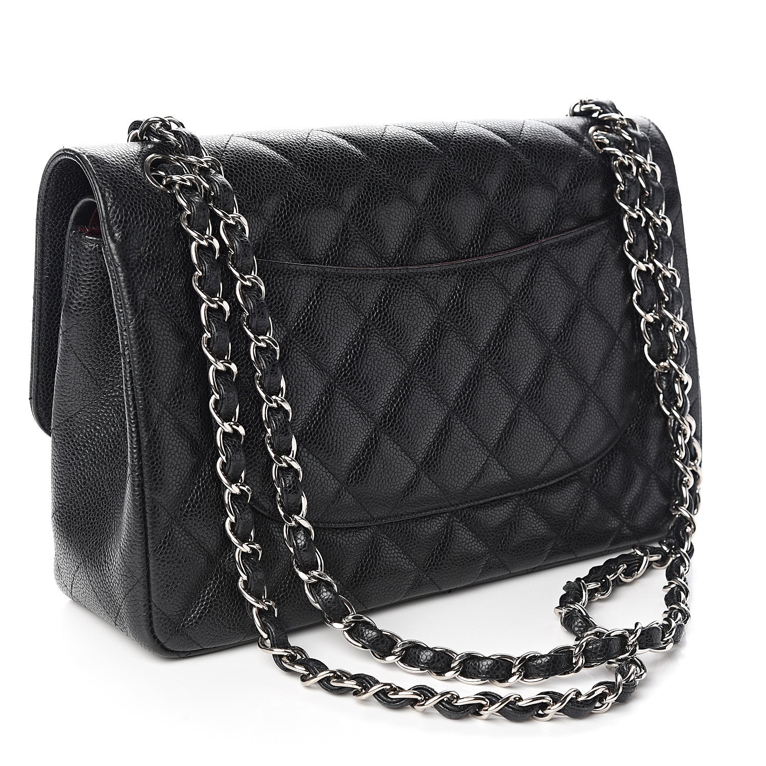 Chanel Caviar Quilted Jumbo Double Flap Black 2 of 9