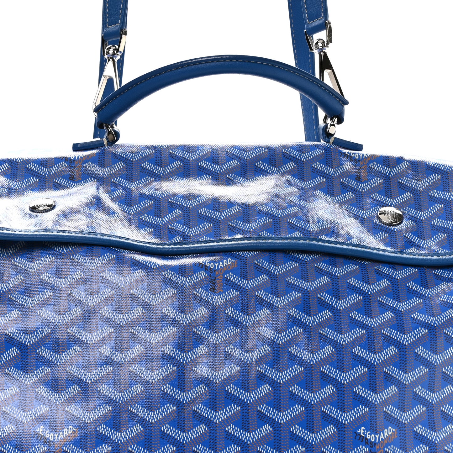 Goyardine Saint Leger Soft Briefcase Backpack Sky Blue