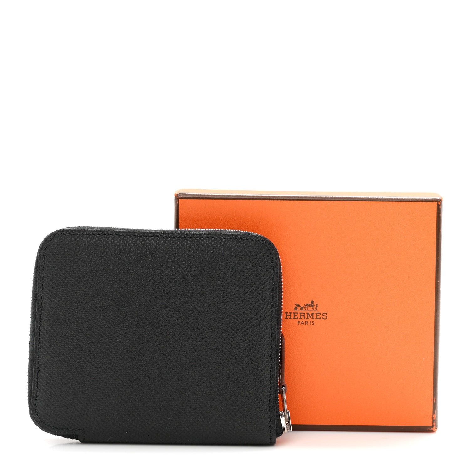 Hermes Epsom Silk'in Compact Wallet Black 8 of 8