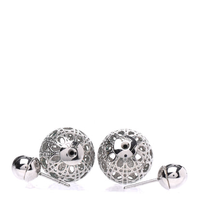 Christian Dior Cannage Mise En Dior Tribal Earrings Silver 3 of 3