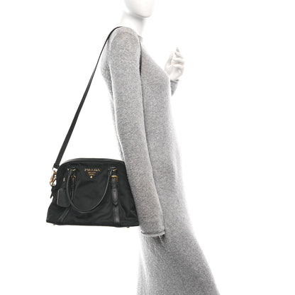 Prada Tessuto Nylon Saffiano Small Tote Black 2 of 9