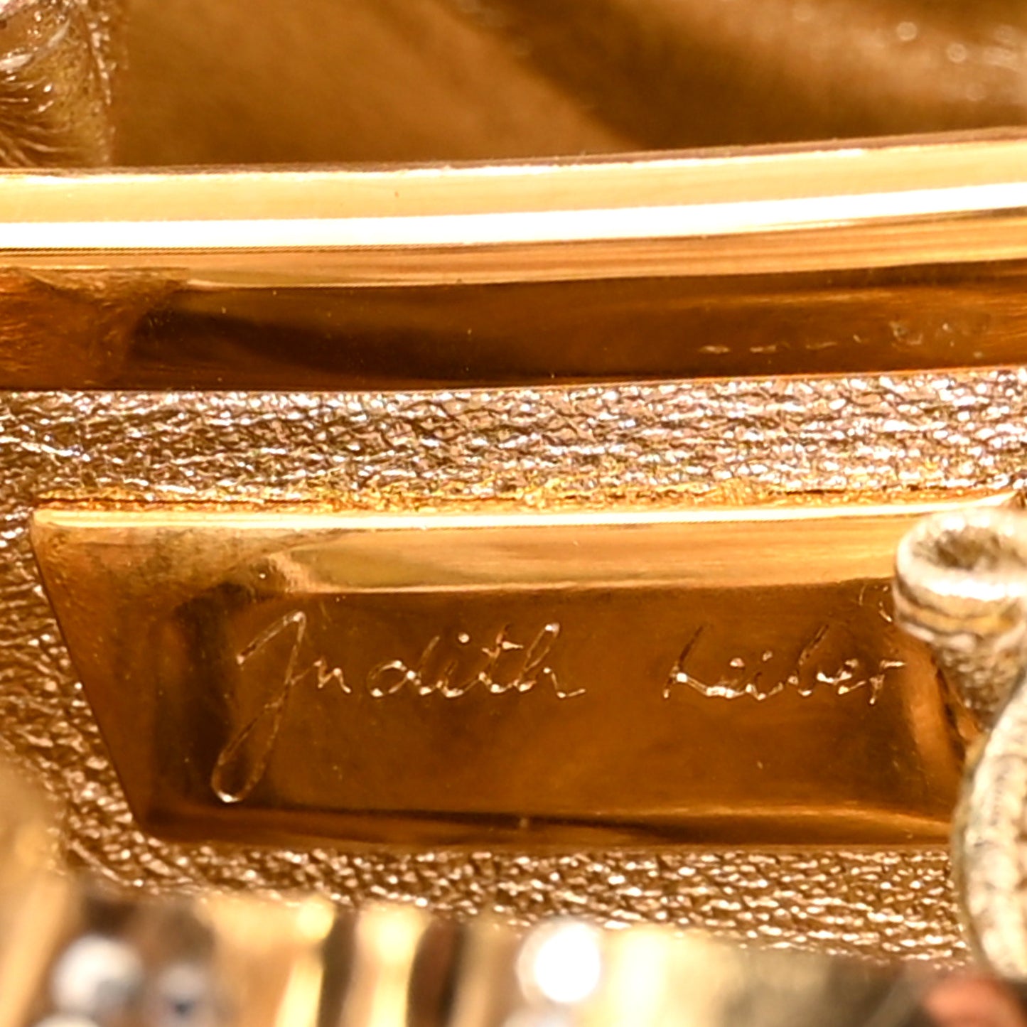 Crystal Ruby Buddha Minaudiere Clutch Gold
