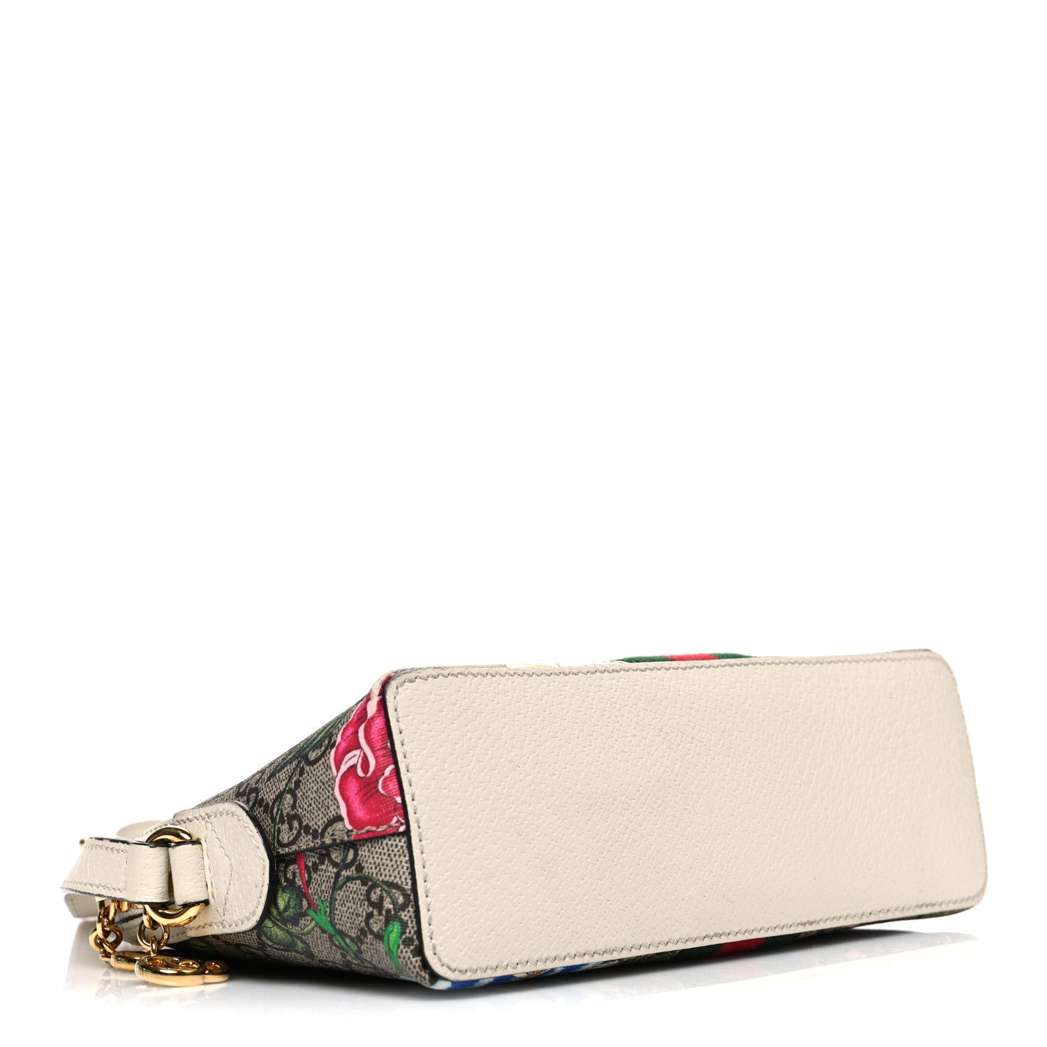 Gucci GG Supreme Monogram Flora Web GG Small Ophidia Dome Shoulder Bag White 4 of 11