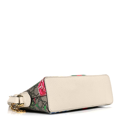 Gucci GG Supreme Monogram Flora Web GG Small Ophidia Dome Shoulder Bag White 4 of 11