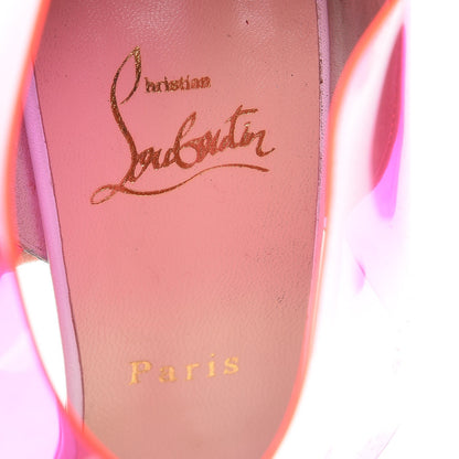 Christian Louboutin Suede PVC Dufoura 140 Platform Sandals 39.5 Rose Paris 10 of 11