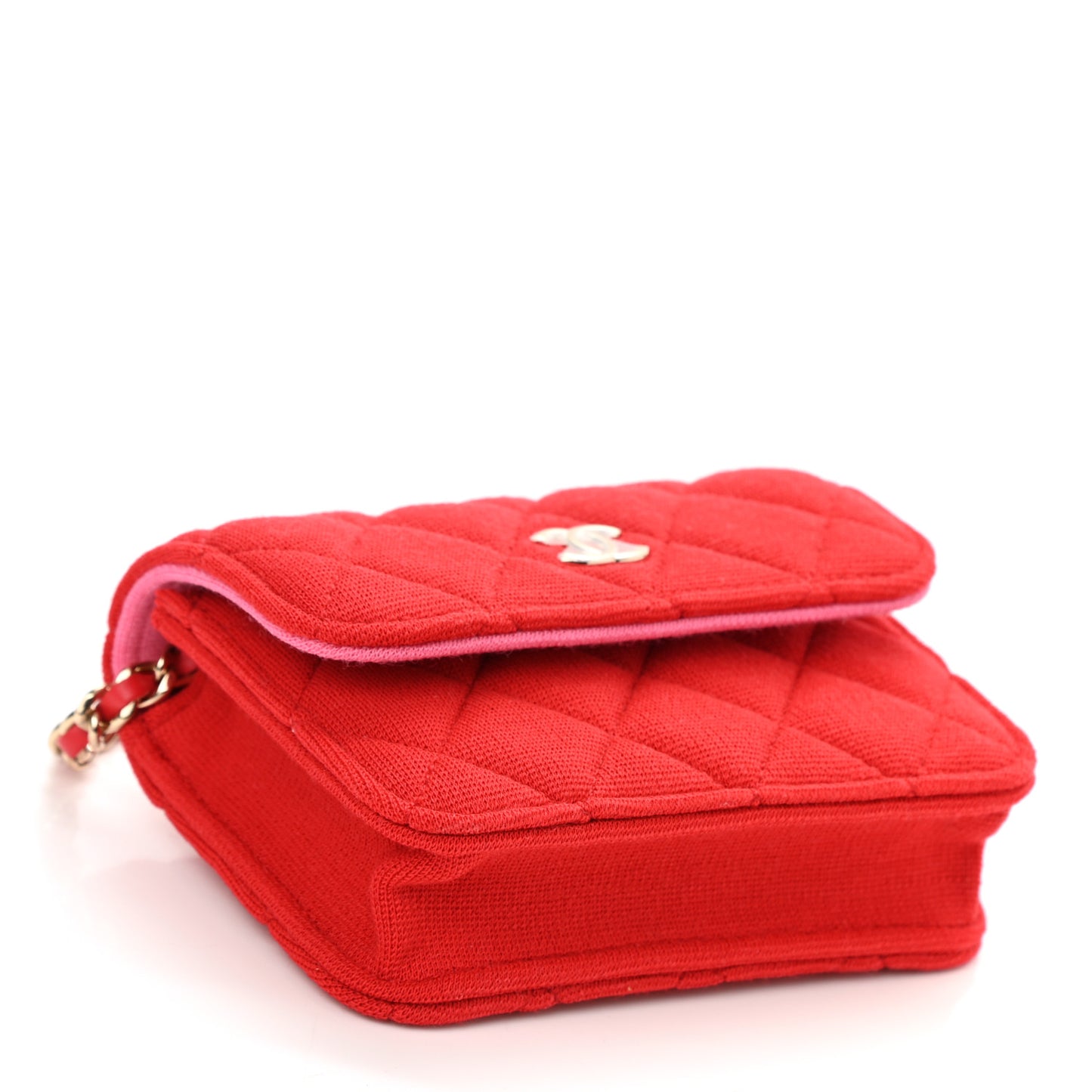 Jersey Quilted Micro Mini Flap Red
