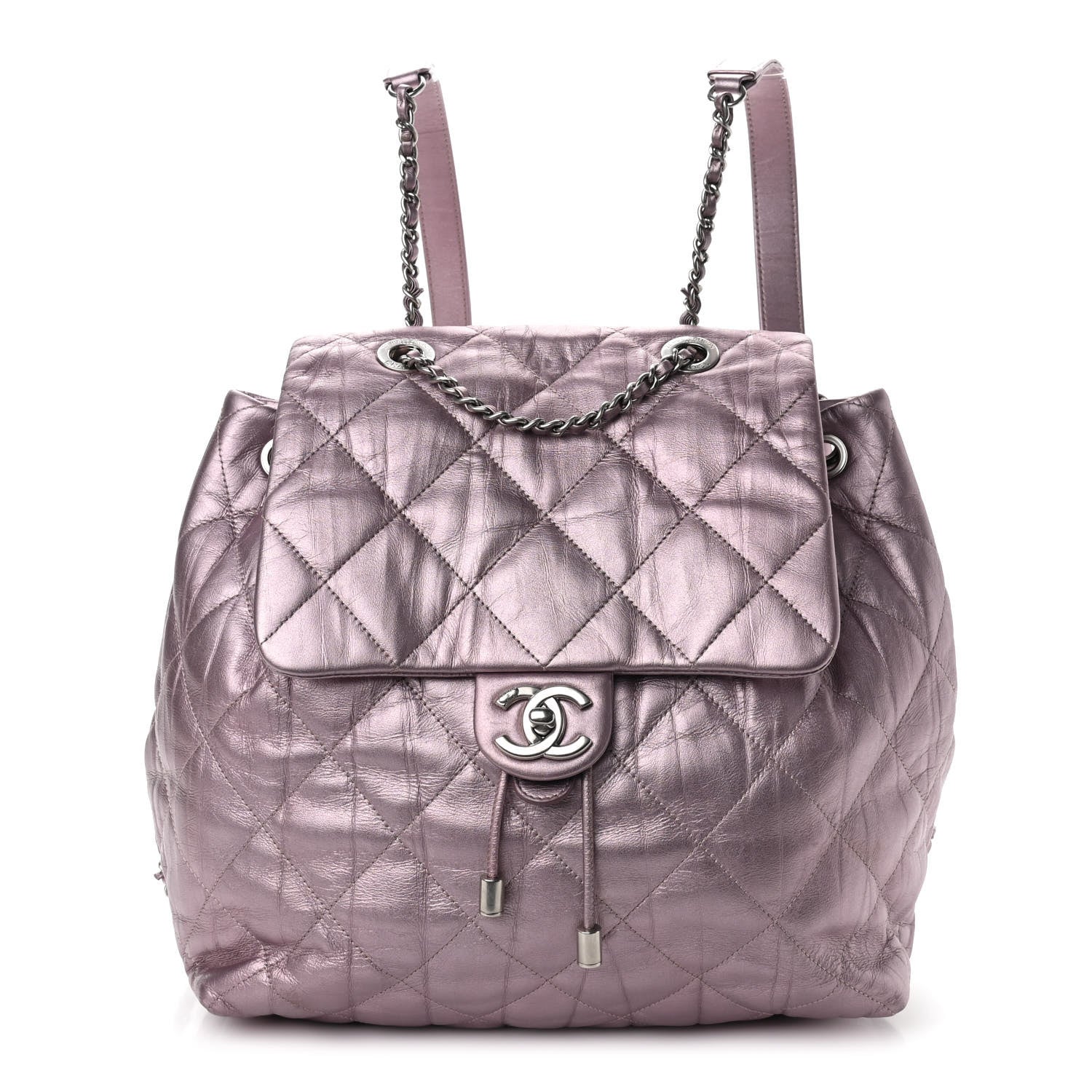 Chanel Iridescent Calfskin Quilted Ground Control Backpack Pink 1 of 9