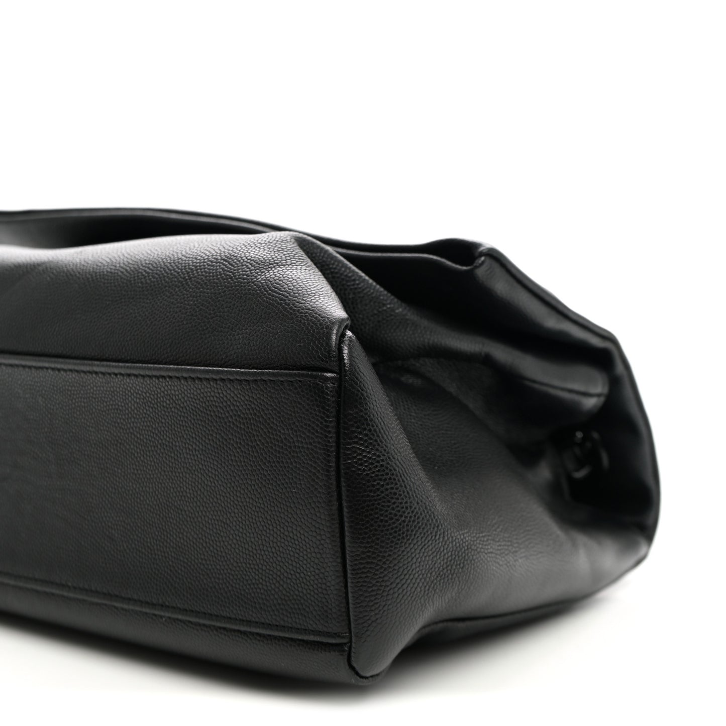 Grain De Poudre Medium West Hollywood Monogram Fold-Over Black
