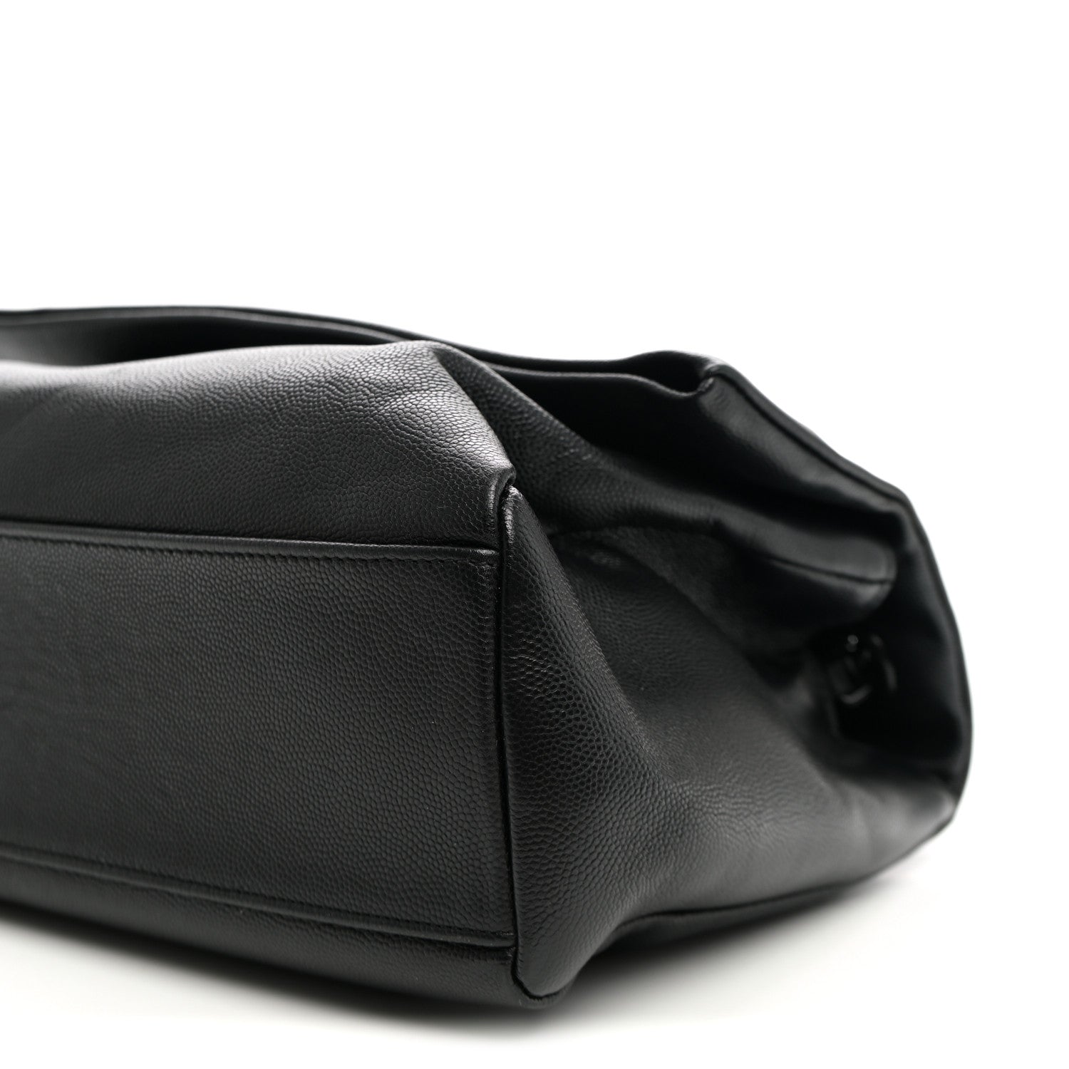 Saint Laurent Grain De Poudre Medium West Hollywood Monogram Fold-Over Black 9 of 9