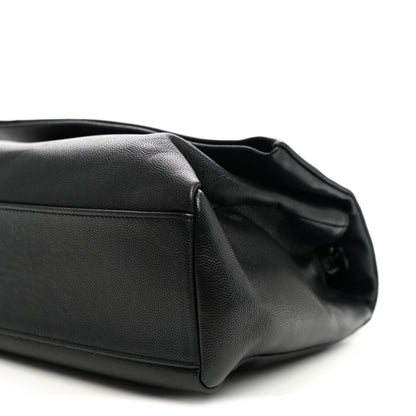 Saint Laurent Grain De Poudre Medium West Hollywood Monogram Fold-Over Black 9 of 9