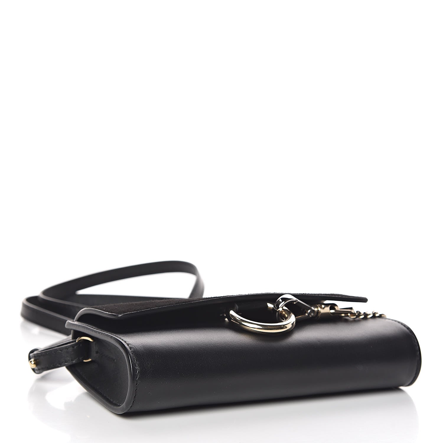 Chloe Suede Calfskin Mini Faye Shoulder Bag Black 4 of 10