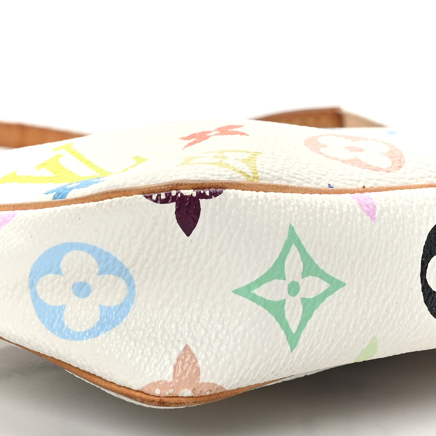 Louis Vuitton Monogram Multicolor Pochette Accessories White 7 of 8