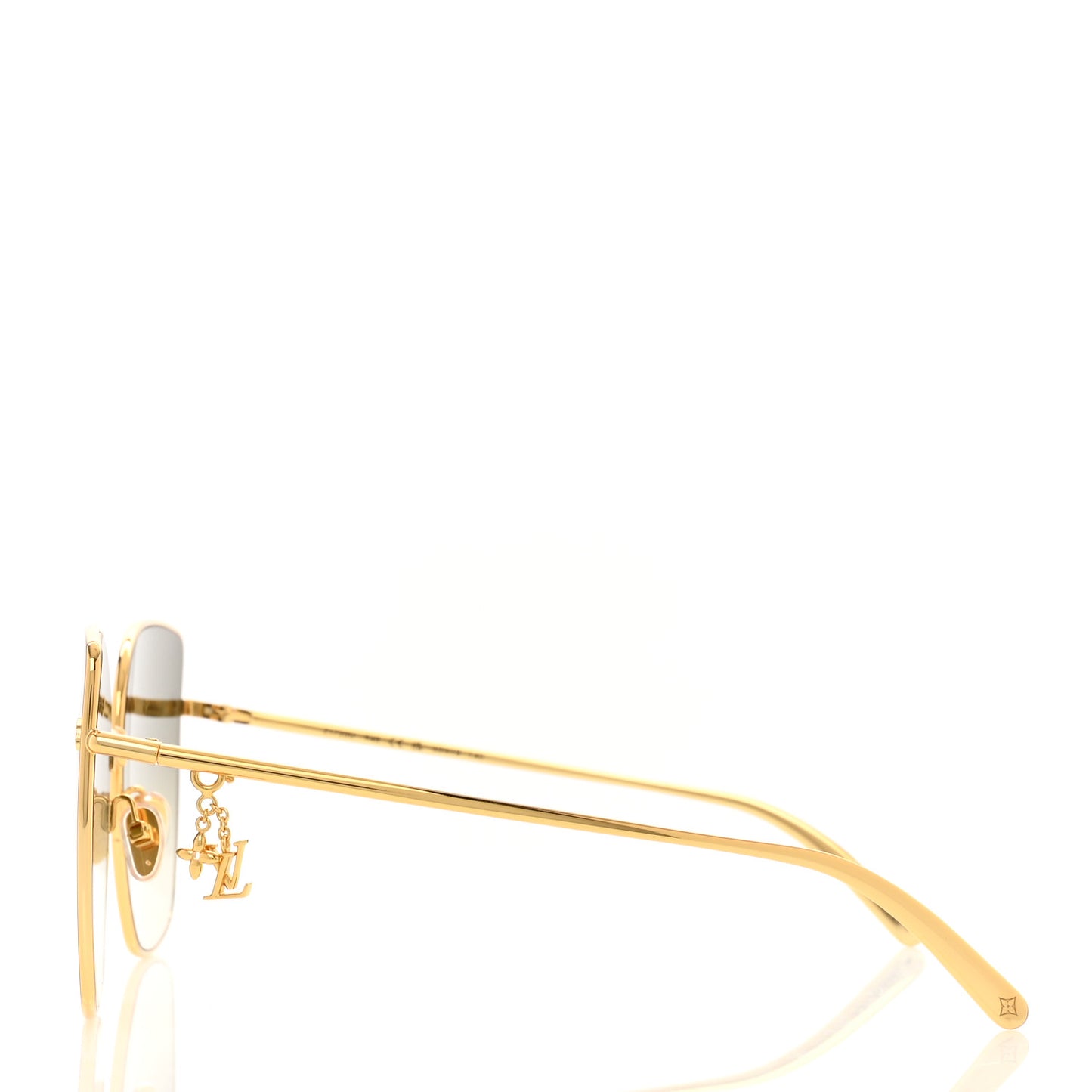 Metal LV Charm Cat Eye Sunglasses Z1720U Gold