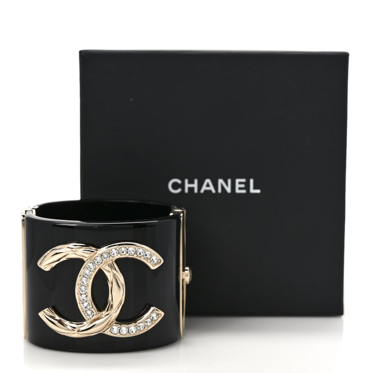 Resin Crystal CC Cuff Black Gold