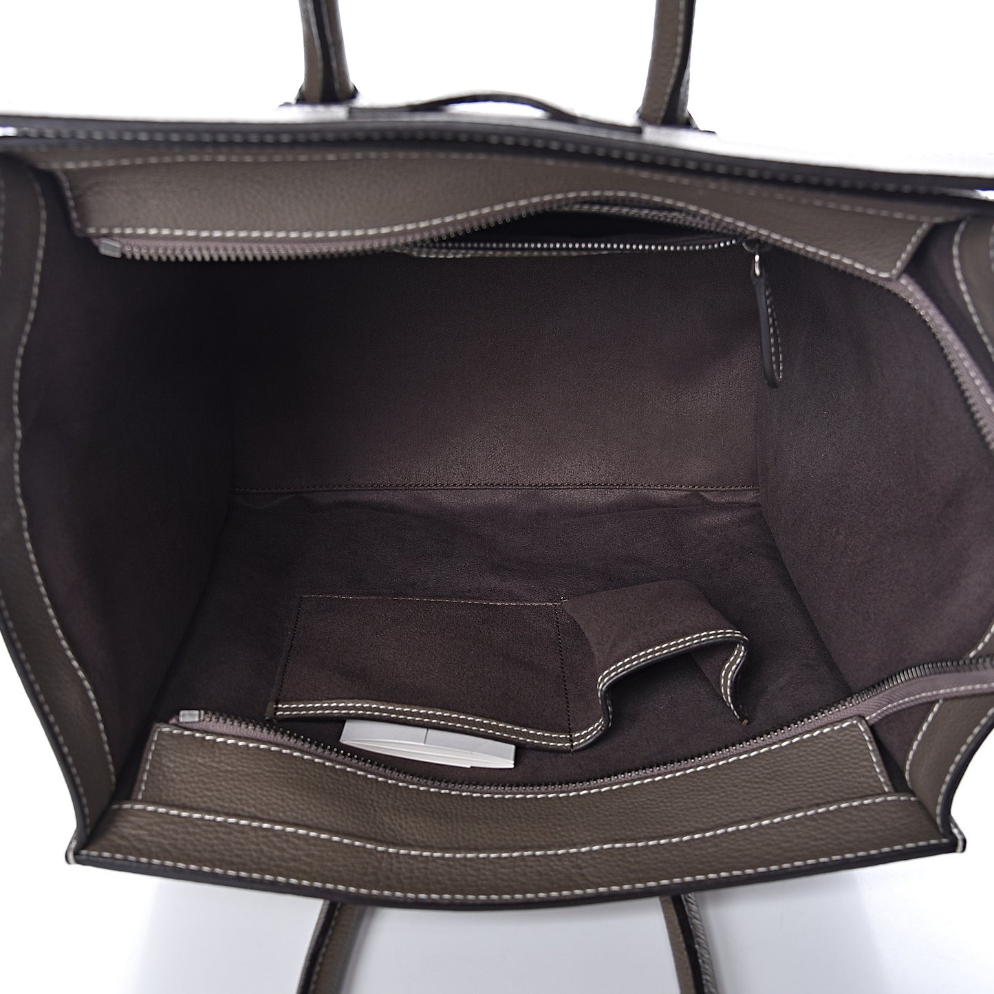 Drummed Calfskin Mini Luggage Souris