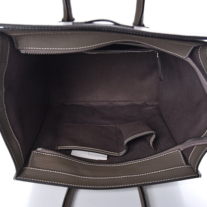 Celine Drummed Calfskin Mini Luggage Souris 5 of 10