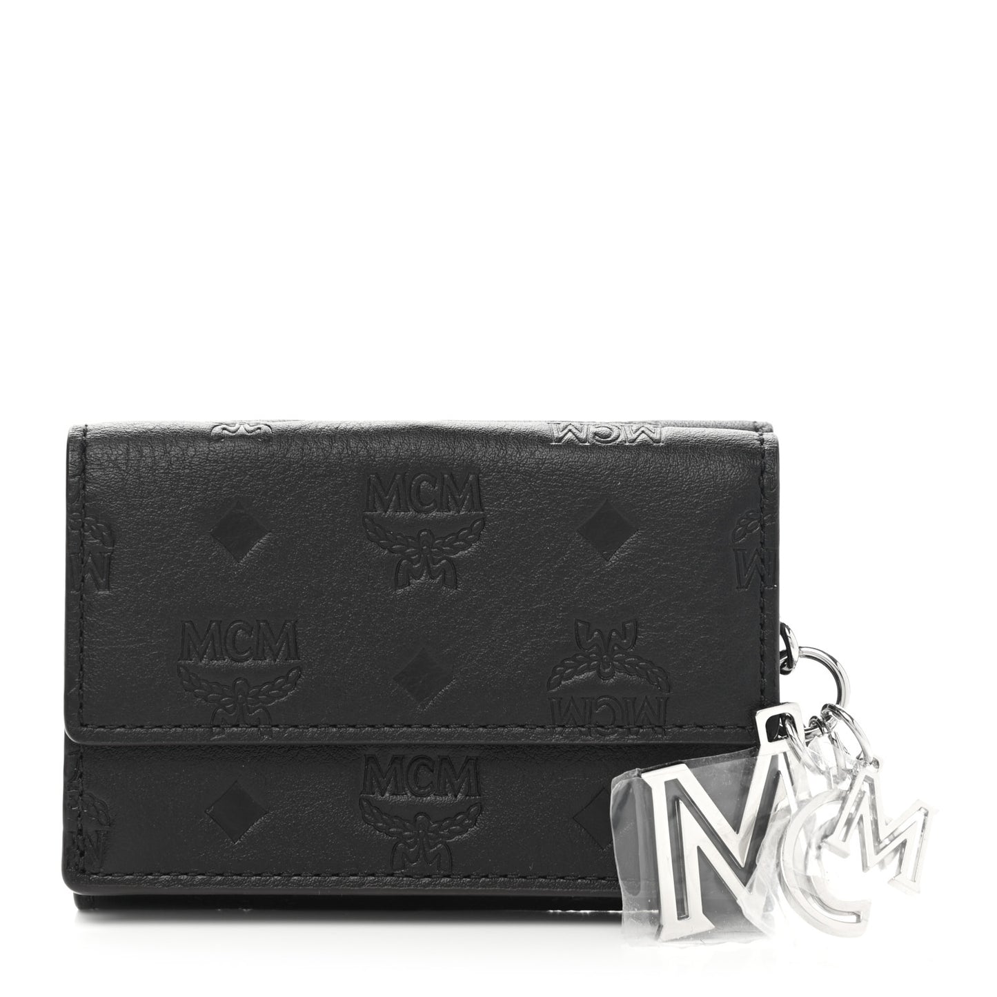 Calfskin Ottomar Monogram Tri-Fold Wallet Black