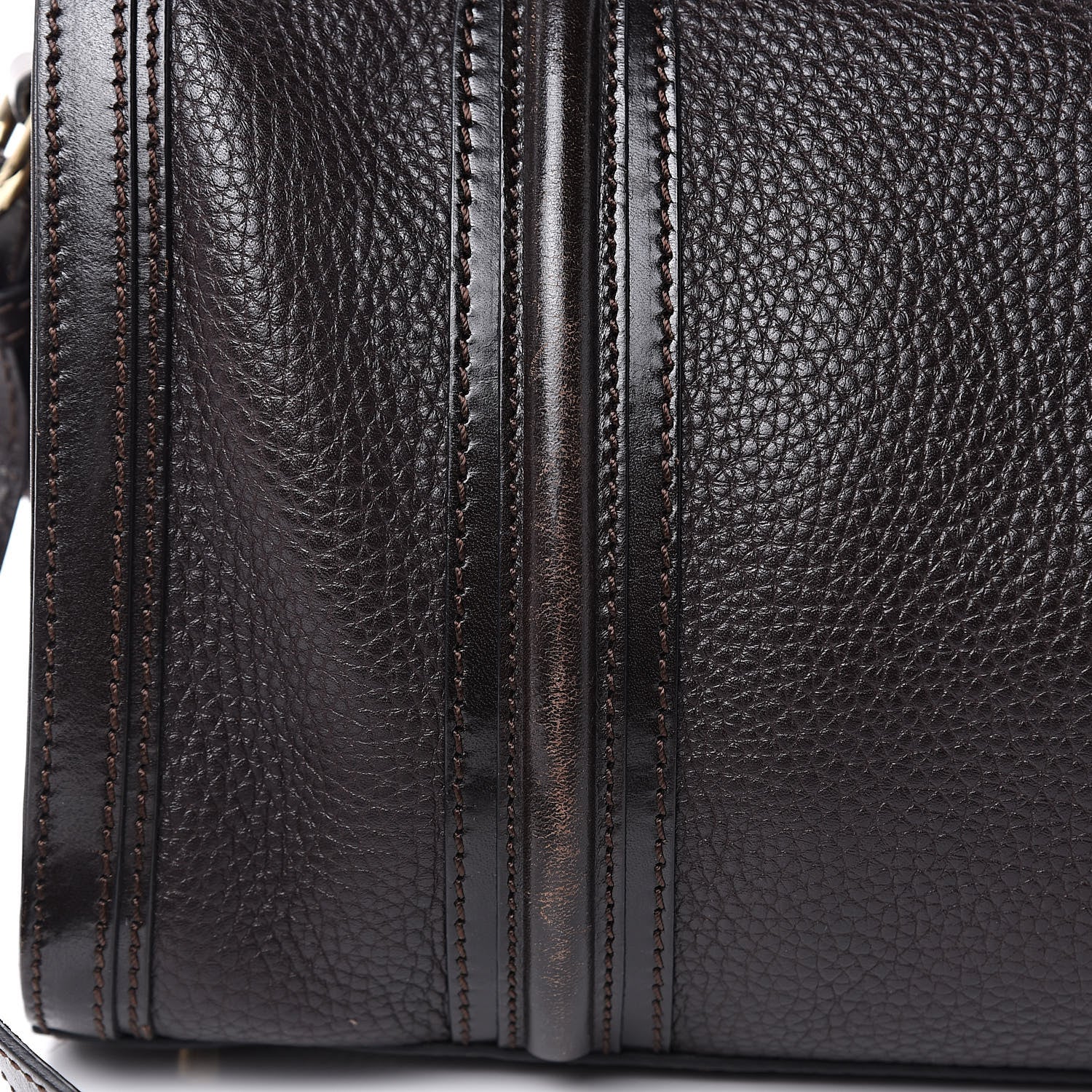 Burberry Grainy Calfskin Medium Alchester Bowling Bag Dark Chocolate 12 of 16
