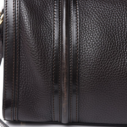 Burberry Grainy Calfskin Medium Alchester Bowling Bag Dark Chocolate 12 of 16