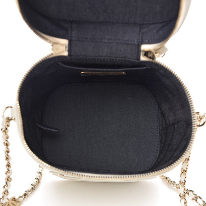 Chanel Lambskin Timeless Vanity Cosmetic Case White 5 of 10