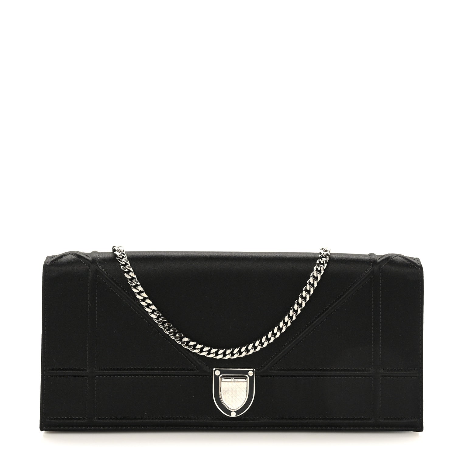 Christian Dior Satin Diorama Pochette Black 1 of 8