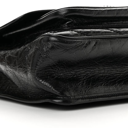 Saint Laurent Crinkled Calfskin Matelasse Monogram Medium Niki Chain Satchel Black 9 of 10