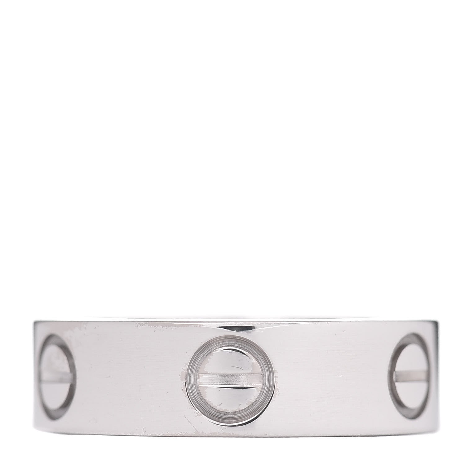 Cartier 18K White Gold 5.5mm LOVE Ring 51 5.75 1 of 4