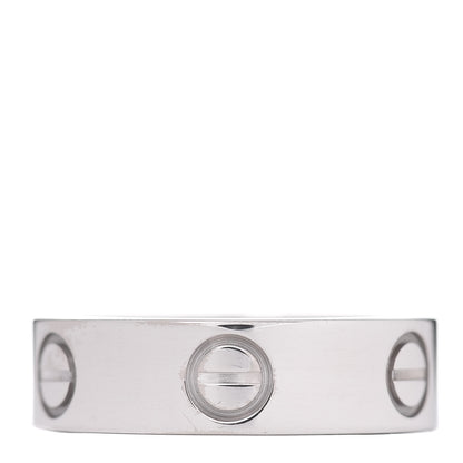 Cartier 18K White Gold 5.5mm LOVE Ring 51 5.75 1 of 4