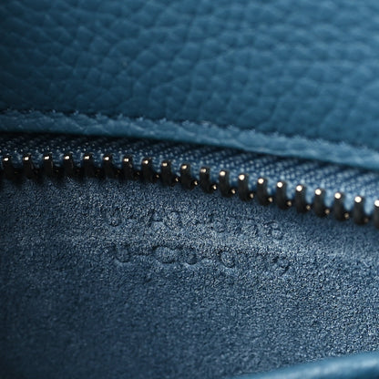 Celine Drummed Calfskin Nano Luggage Blue 8 of 10