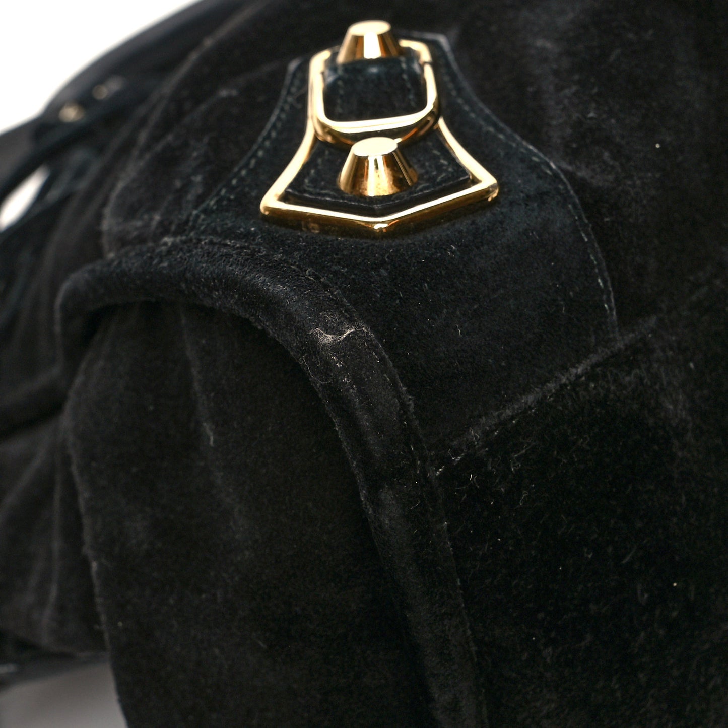 Baby Daim Gold Metallic Edge Hardware City Black