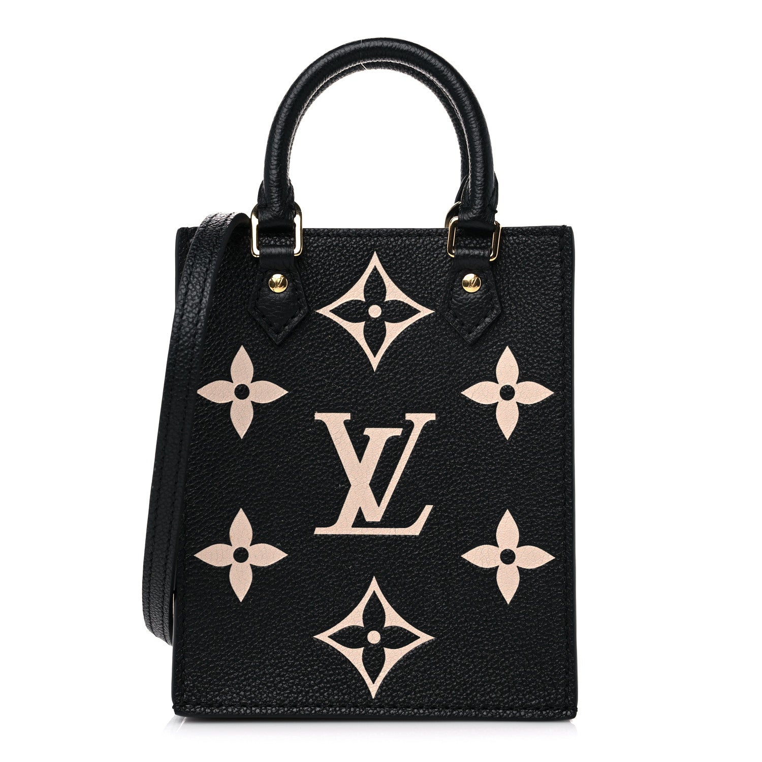 Louis Vuitton Empreinte Monogram Giant Petit Sac Plat Black Beige 1 of 10