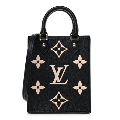 Louis Vuitton Empreinte Monogram Giant Petit Sac Plat Black Beige 1 of 10