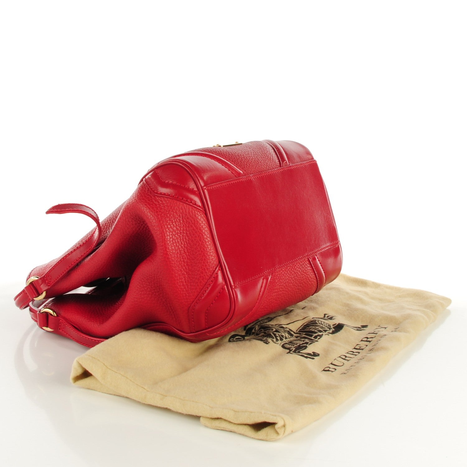 Burberry Grainy Calfskin Canterbury Tote Red 4 of 9