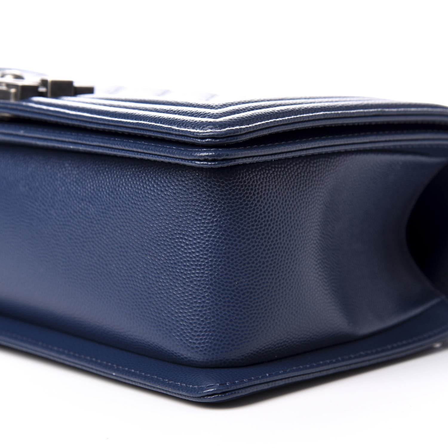 Chanel Caviar Quilted Medium Boy Flap Dark Blue 8 of 9