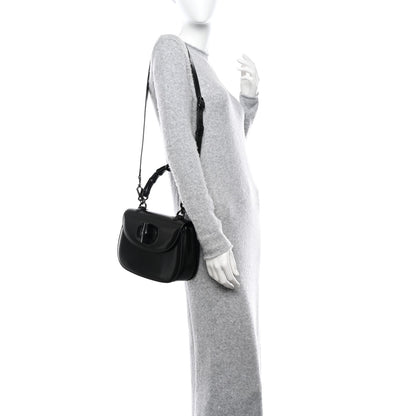 Gucci Boarded Dyana Lux Calfskin Web Monochrome Medium Bamboo 1947 Top Handle Bag Black 2 of 11