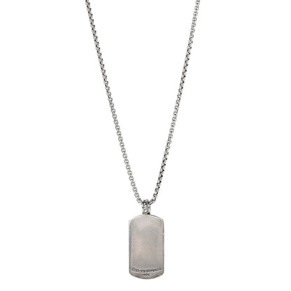 David Yurman Sterling Silver Small Dog Tag Necklace 1 of 6