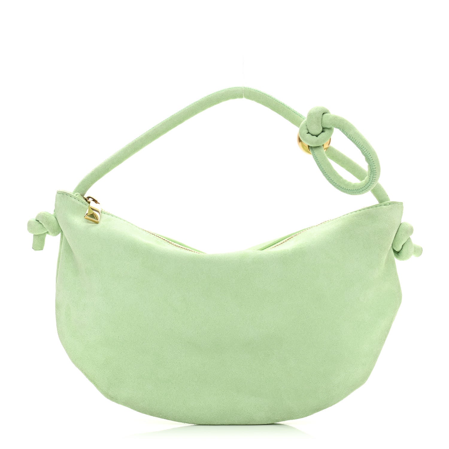 Bottega Veneta Suede Mini Loop Shoulder Bag Teal Washed 1 of 10