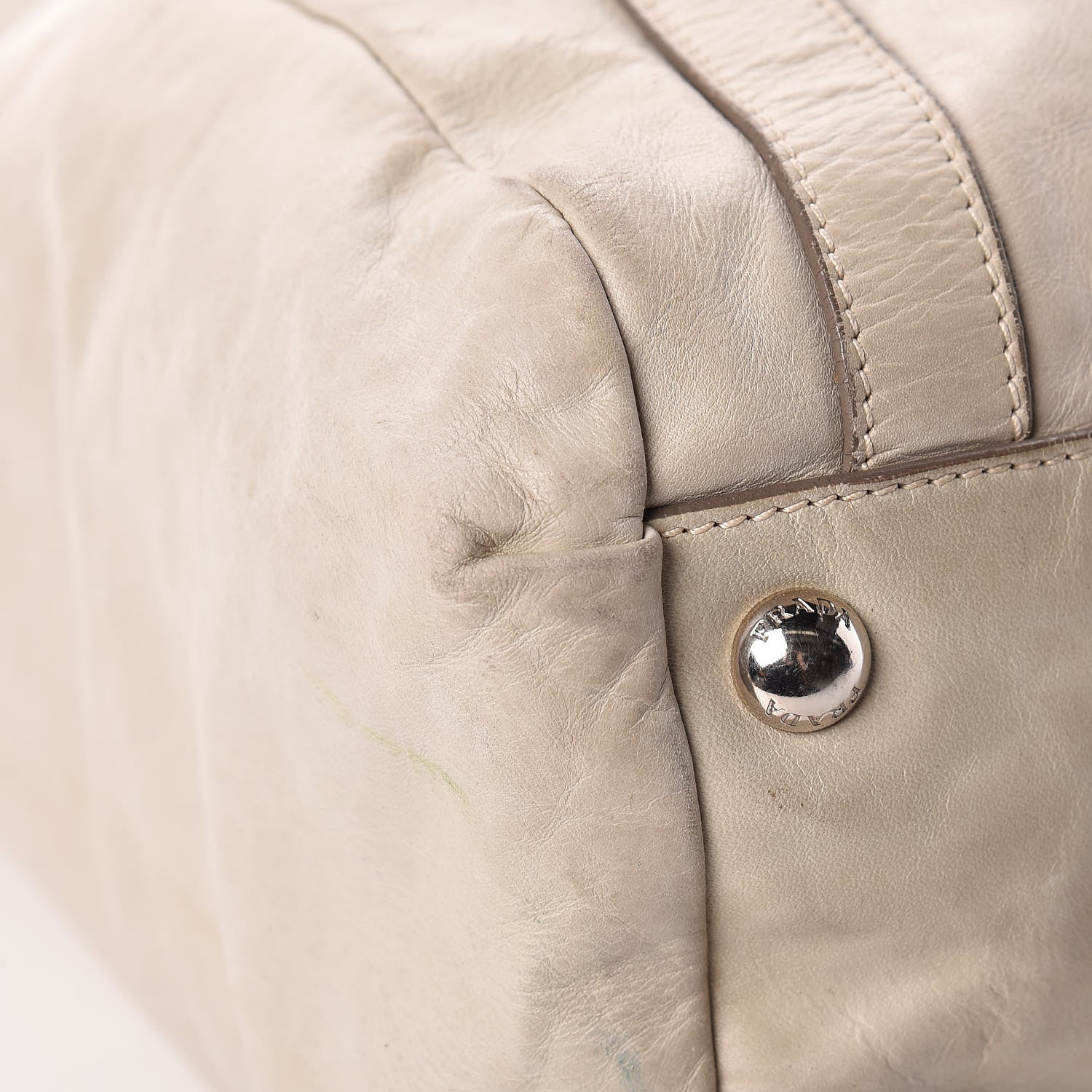 Prada Vitello Shine Tote Ivory 10 of 28
