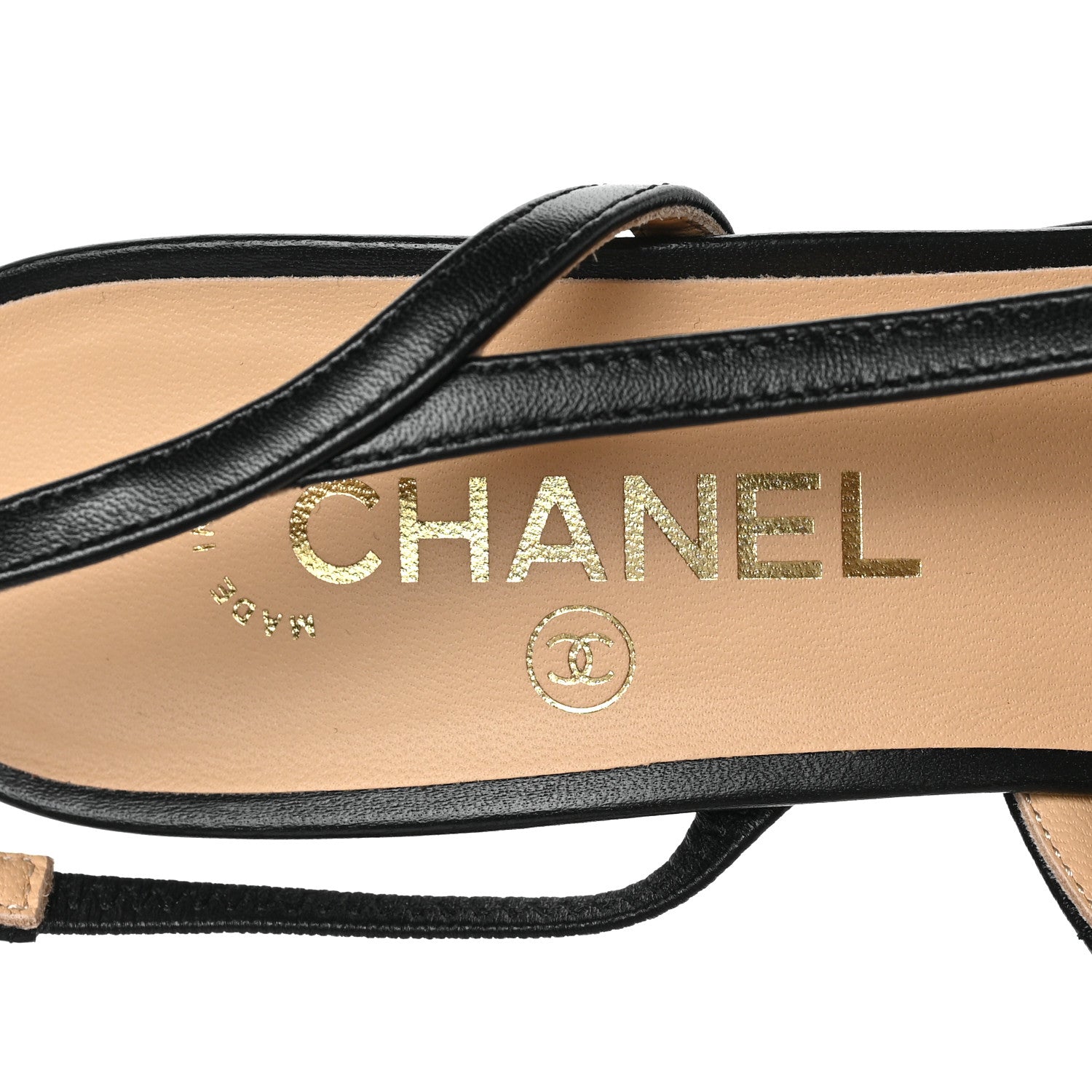 Chanel Lambskin Patent Calfskin Quilted Cap Toe CC Slingback Pumps 40 Black 7 of 8