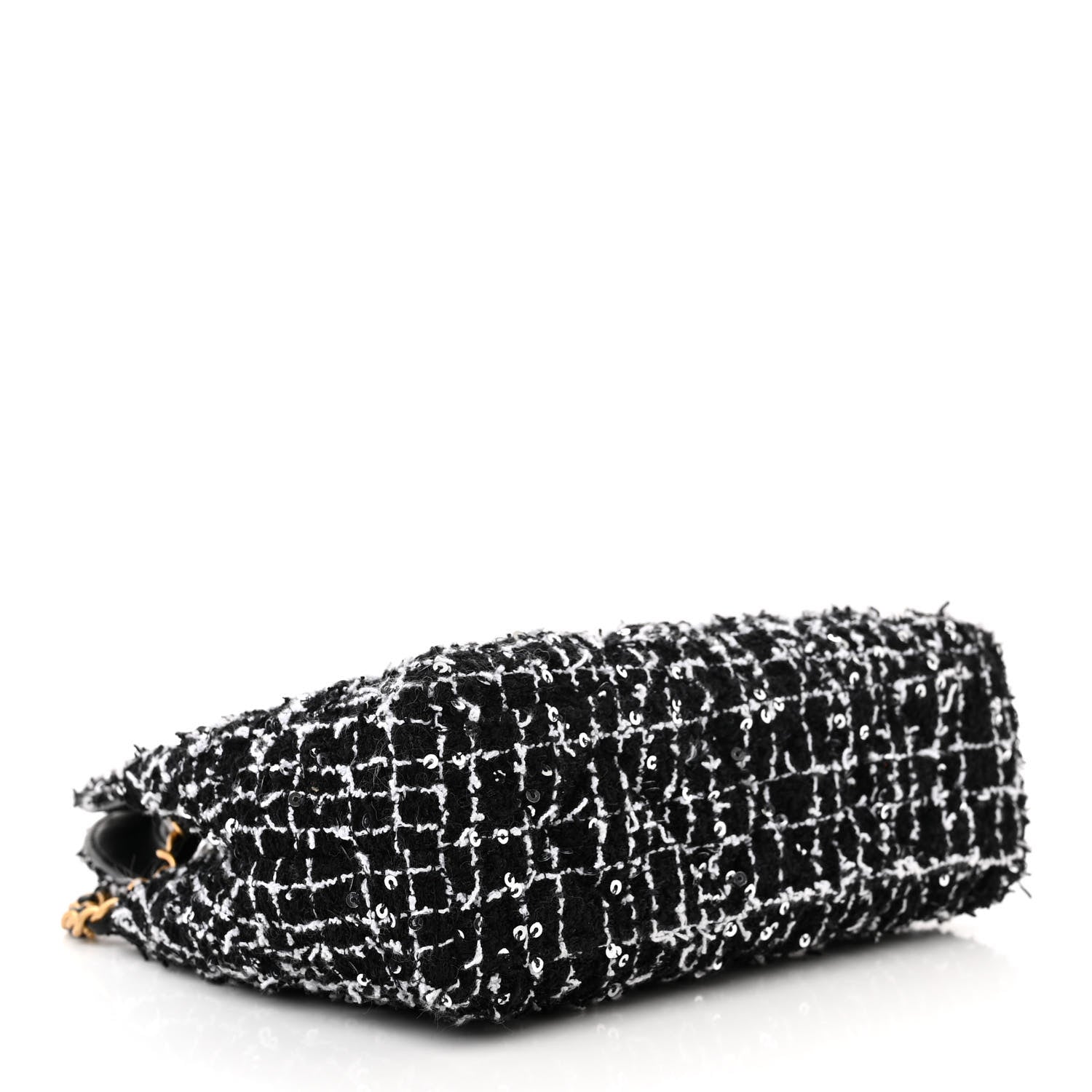 Chanel Tweed Quilted Nano Kelly Shopper Black White 4 of 12