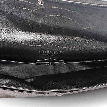 Chanel Metallic Aged Calfskin Quilted 2.55 Reissue 228 Flap Dark Silver 7 of 10