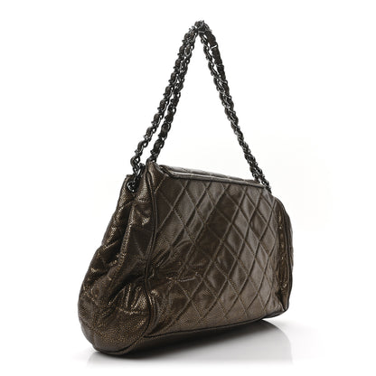Chanel Metallic Caviar Quilted Timeless Accordion Flap Bronze 3 of 10