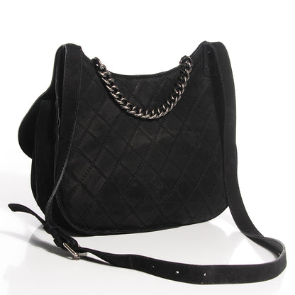 Chanel Suede Austrian Flap Satchel Black 3 of 7