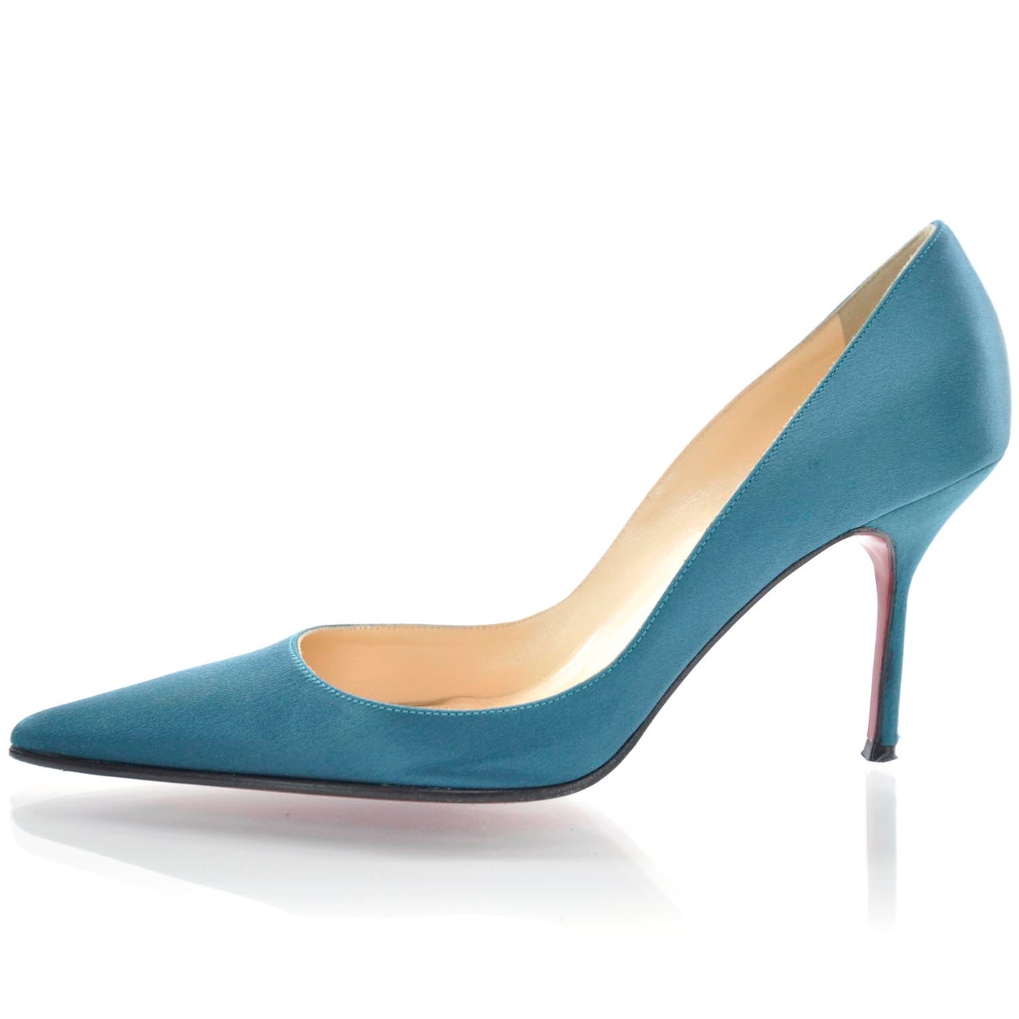 Satin Pigalle 85 Pumps 36 Teal