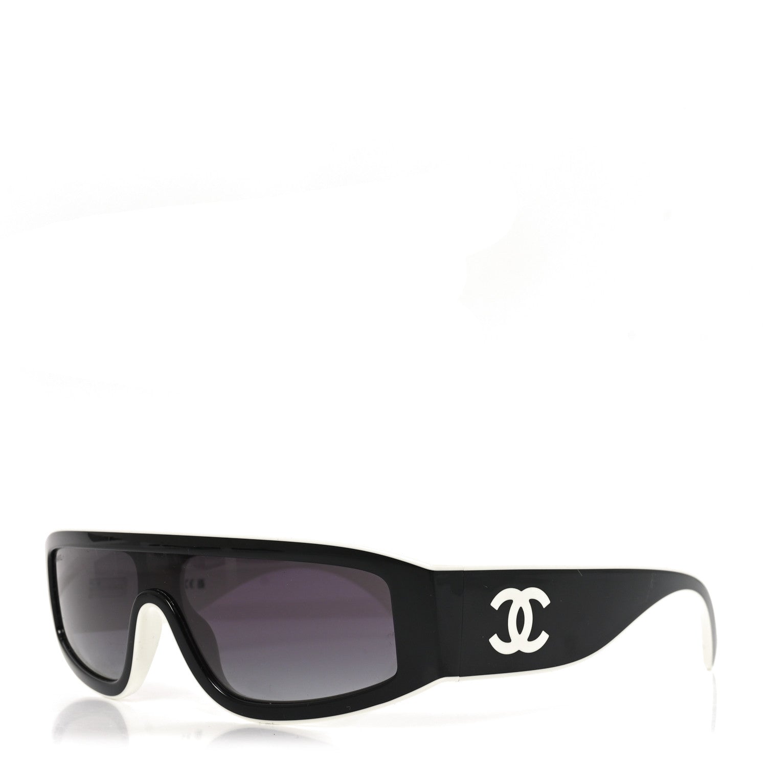 Chanel Acetate Cat Eye Sunglasses 6057 Black White 1 of 7